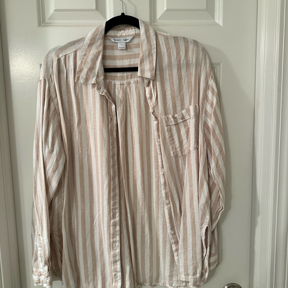 Women’s Striped Button-Up Shirt